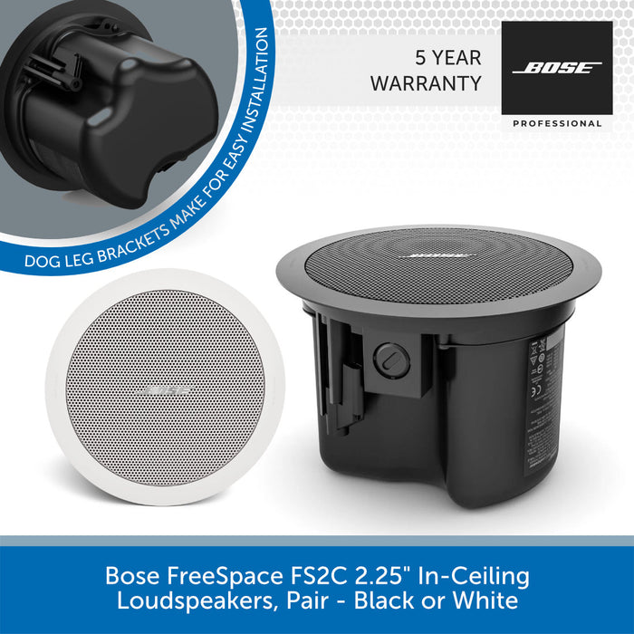 Bose FreeSpace FS2C In-Ceiling Loudspeakers, Pair Audio Volt