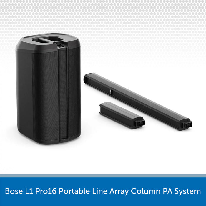 Bose L1 Pro16 Portable Line Array Column PA System on a light gray background