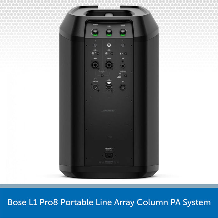Bose L1 Pro8 Portable Line Array Column PA System on a white background