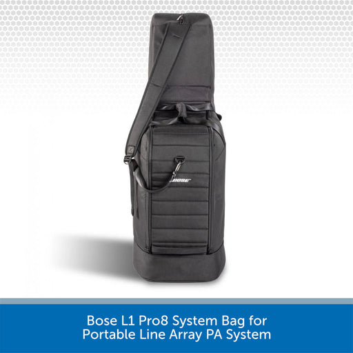Gray Bose L1 Pro8 System Bag for Portable Line Array PA System on a light gray background