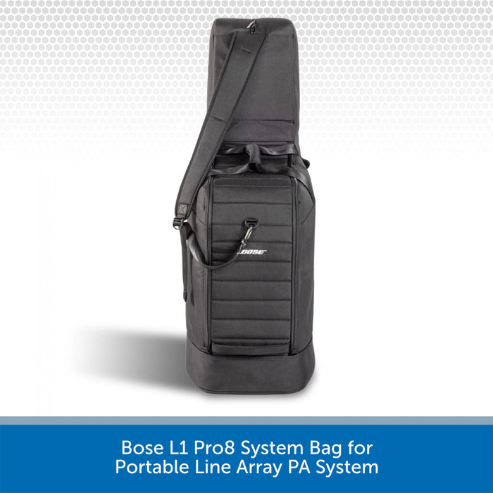 Gray Bose L1 Pro8 System Bag for Portable Line Array PA System on a light gray background