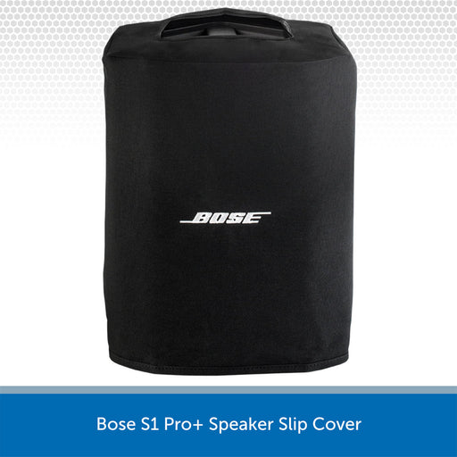 Black Bose S1 Pro+ Speaker Slip Cover on a white background