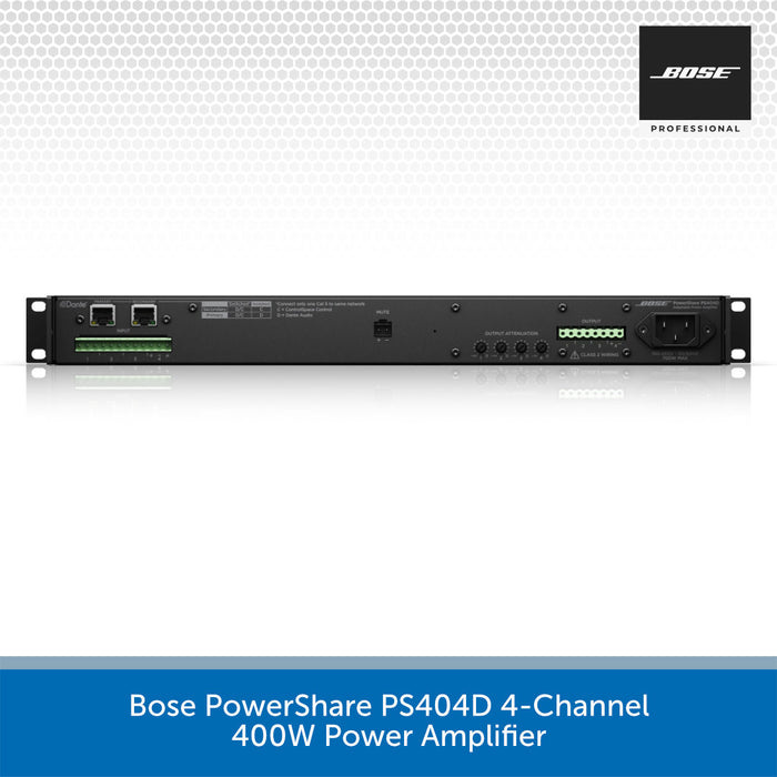 Bose PowerShare PS404D 4-channel power amplifier on a white background