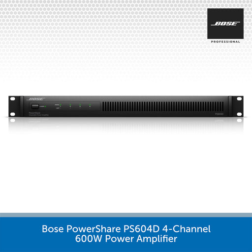 Bose PowerShare PS604D 4-Channel 600W Power Amplifier on a white background