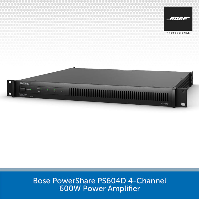 Bose PowerShare PS604D 4-Channel 600W Power Amplifier on a white background