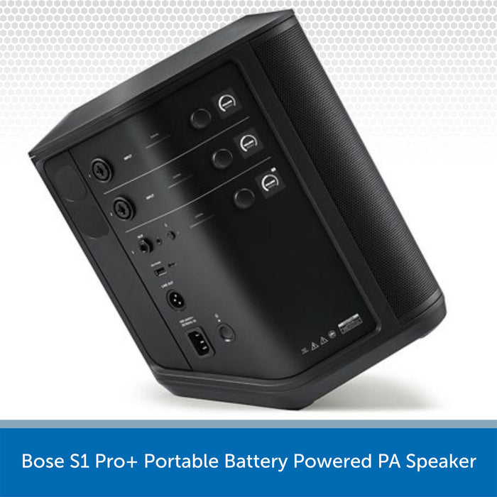 Bose S1 Pro+ Portable Battery Powered PA Speaker on a light gray background