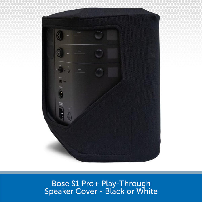 Bose S1 Pro+ Play-Through Speaker Cover in black on a white background