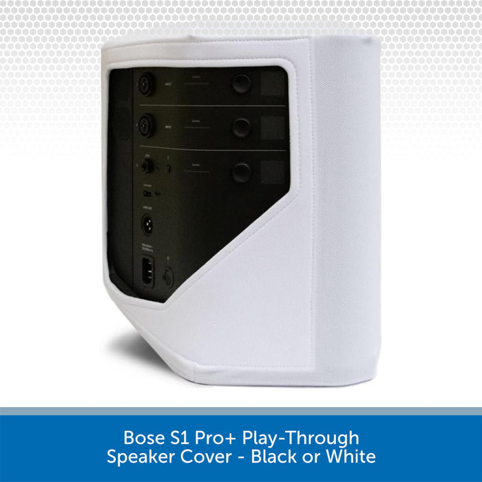 Bose S1 Pro+ Play-Through Speaker Cover in white on a white background