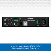 Bose Veritas 1100BH 100W 100V line amplifier with Bluetooth on a white background