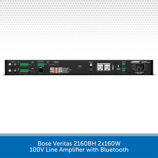 Bose Veritas 2160BH 2x160W 100V Line Amplifier with Bluetooth on a white background