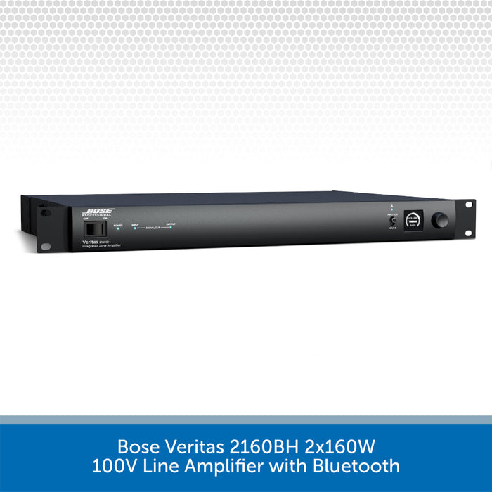 Bose Veritas 2160BH 2x160W 100V Line Amplifier with Bluetooth on a white background