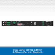 Bose Veritas 2160BL amplifier on a white background with text below.