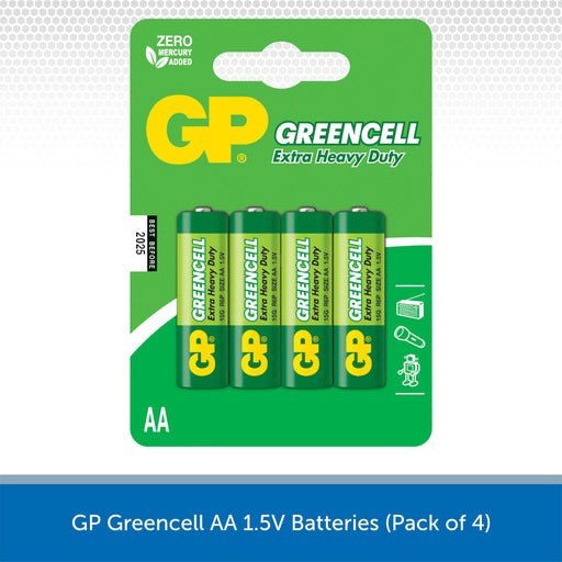 GP Greencell AA 1.5V Batteries (Pack of 4)