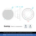 Biamp CMAR5-W 5.25" 2-Way IP65 Waterproof Ceiling Speaker, 50W @ 8 Ohms (Single)
