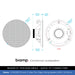 Biamp CMX20DT 8" 2-Way Thin-Edge Ceiling Speaker 100V / 16 Ohms