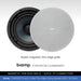Biamp CMX20DT 8" 2-Way Thin-Edge Ceiling Speaker 100V / 16 Ohms