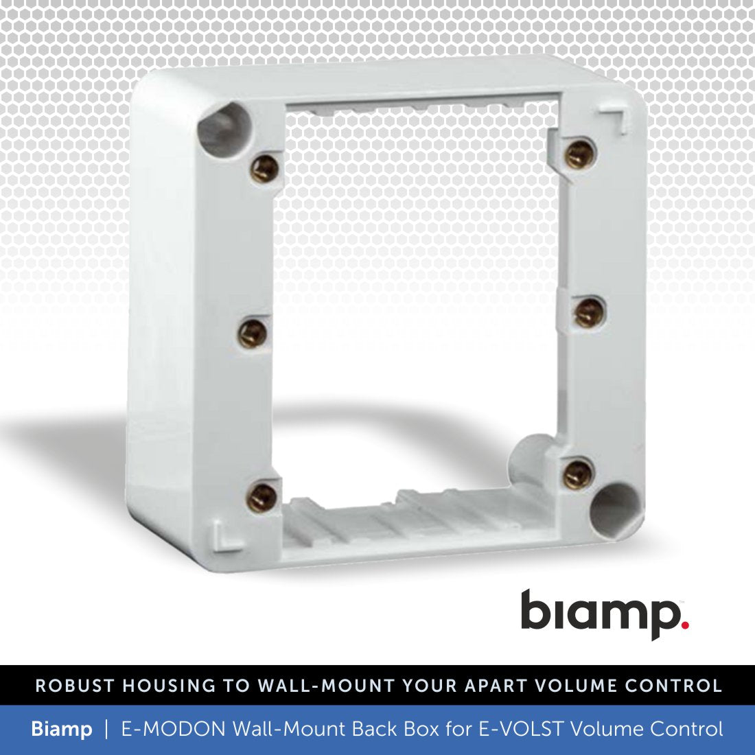Biamp E-MODON Back Box for E-VOLST Volume Control | Audio Volt