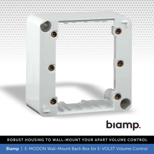 Biamp E-MODON Wall-Mount Back Box for E-VOLST Volume Control