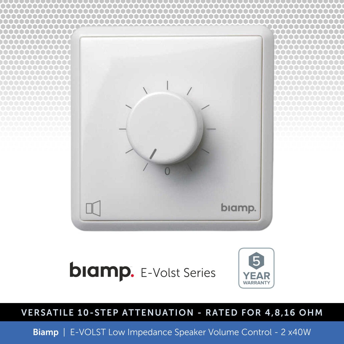 Biamp E-VOLST Low Impedance Speaker Volume Control | Audio Volt