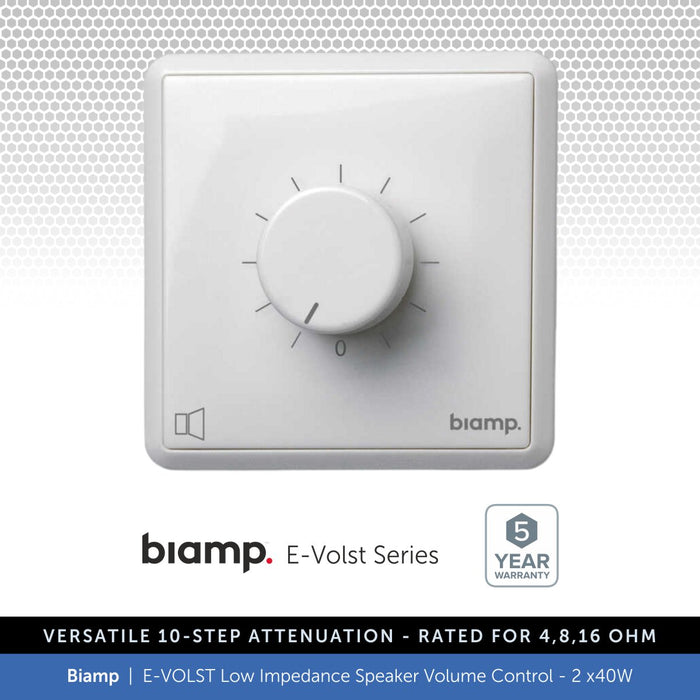 Biamp E-VOLST Low Impedance Speaker Volume Control, 2 x40W