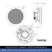 Biamp CM20T / CM20T-BL 6.5" Ceiling Speaker 20W, 100V/16 Ohm, IP54 Rated