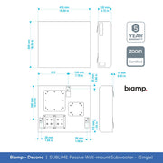 Biamp Desono SUBLIME-W / SUBLIME-BL Ultra Compact 6.5" Passive Wall-Mount Subwoofer