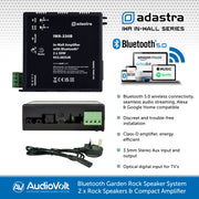 Adastra IWA-230B in-wall amplifier with Bluetooth 5.0 on a white background