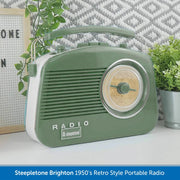 Speepletone Brighton, 1950s Retro-Style Portable FM MW & LW Radio