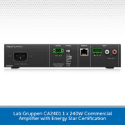 Lab Gruppen CA2401 1 x 240W Commercial Amplifier with Energy Star Certification