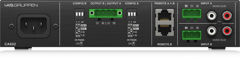 Lab Gruppen CA602 2 x 60W Commercial Amplifier with Energy Star Certification