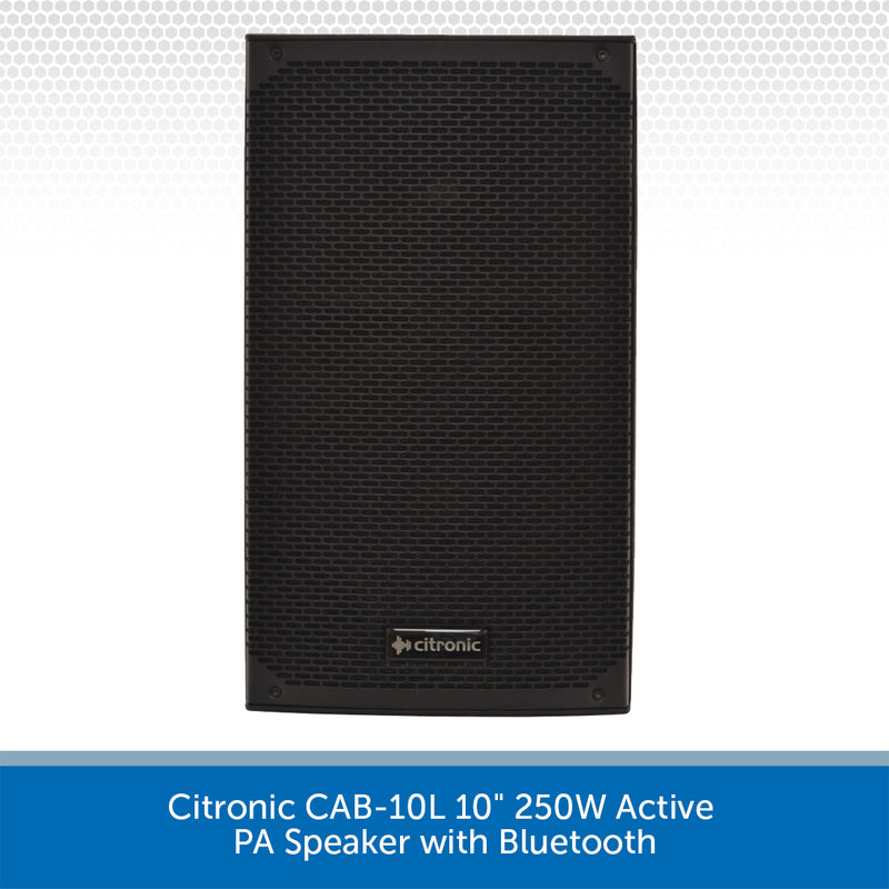 Citronic CAB-10L 10" 220W Active PA Speaker with Bluetooth