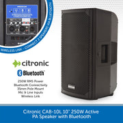 Citronic CAB-10L PA Speaker with Bluetooth