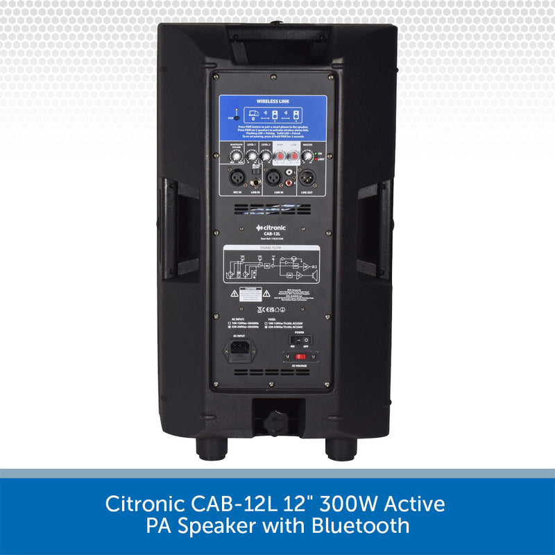 Citronic CAB-12L PA Speaker with Bluetooth