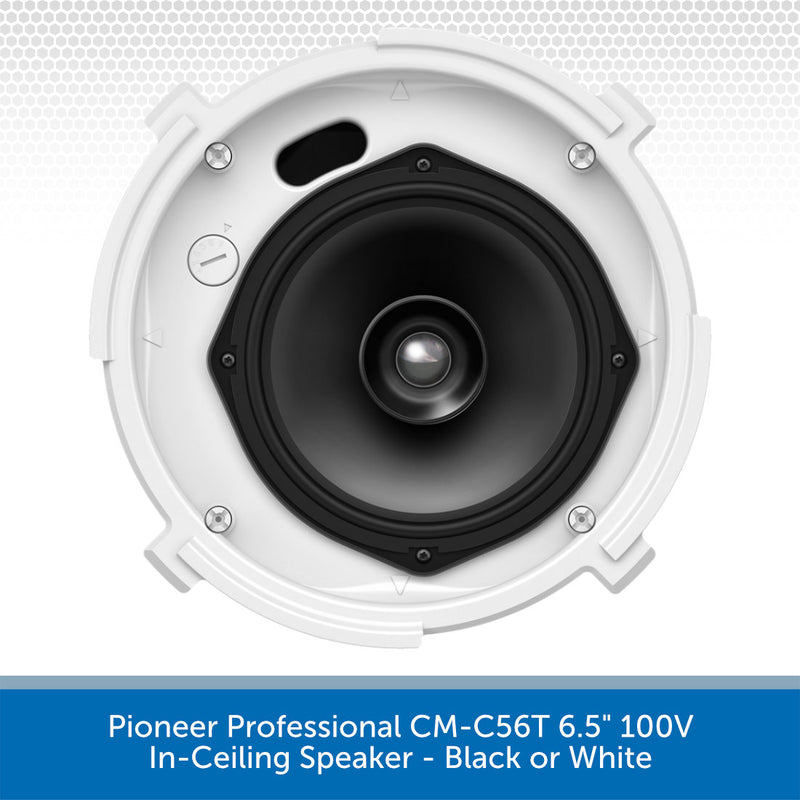 Pioneer Professional CM-C56T 6.5" 100V In-Ceiling Speaker - Black or White