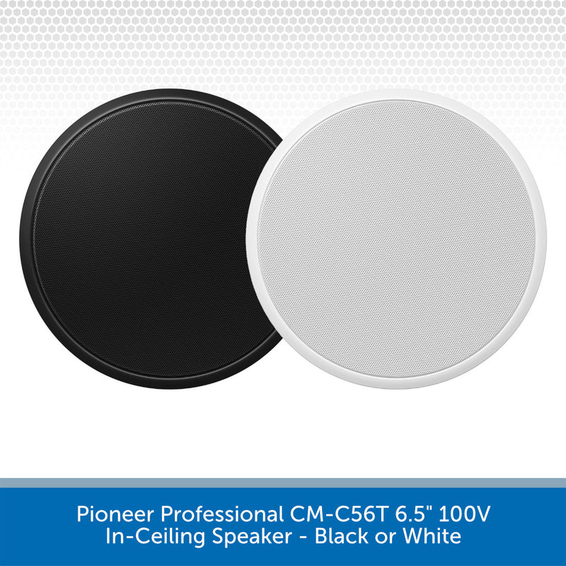 Pioneer Professional CM-C56T 6.5" 100V In-Ceiling Speaker - Black or White