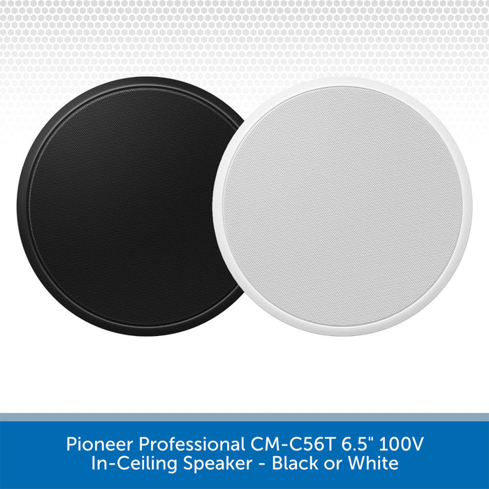 Pioneer Professional CM-C56T 6.5" 100V In-Ceiling Speaker - Black or White
