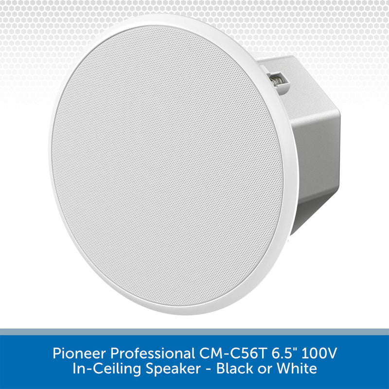 Pioneer Professional CM-C56T 6.5" 100V In-Ceiling Speaker - Black or White