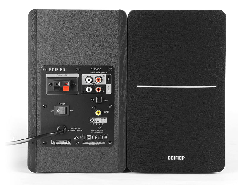 Edifier R1280DB Active Bookshelf Speakers with Bluetooth & Remote - Pair - Black
