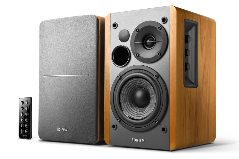 Edifier R1280DB Active Bookshelf Speakers with Bluetooth & Remote - Pair - Black, Brown or White