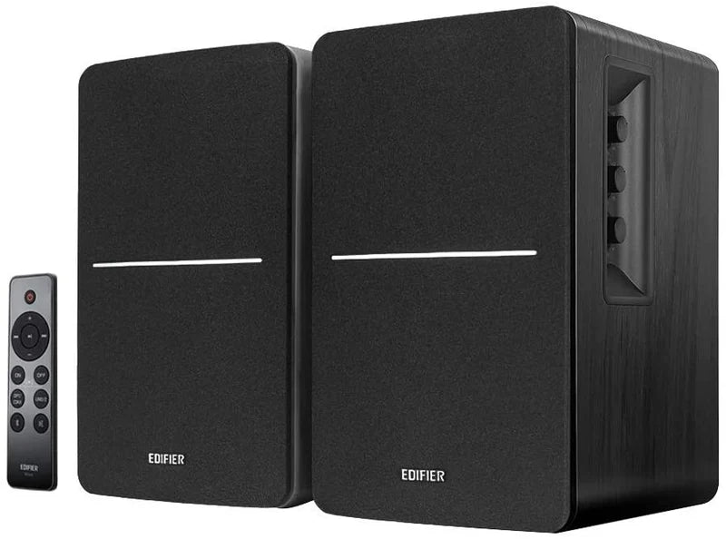Edifier R1280DBs Active Bluetooth Bookshelf Speakers with Sub-Out & Remote - Pair - Brown & Black