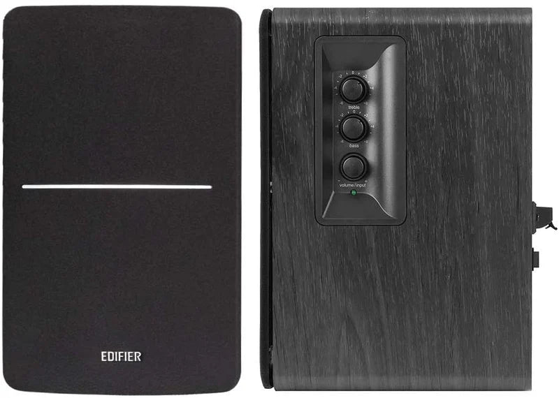 Edifier R1280DBs Active Bluetooth Bookshelf Speakers with Sub-Out & Remote - Pair - Brown & Black