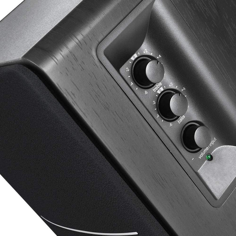 Edifier R1280DBs Active Bluetooth Bookshelf Speakers with Sub-Out & Remote - Pair - Brown & Black