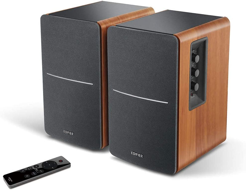 Edifier R1280DBs Active Bluetooth Bookshelf Speakers with Sub-Out & Remote - Pair - Brown