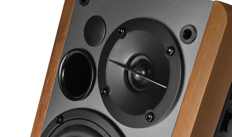 Edifier R1280T Active Bookshelf Speakers with Remote - Pair - Brown