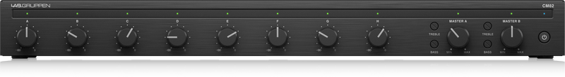 Lab Gruppen CM82 8-In / 2-Out Commercial 19" Rack Mixer