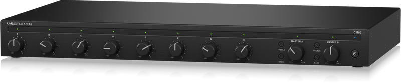 Lab Gruppen CM82 8-In / 2-Out Commercial 19" Rack Mixer