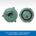 Two green JBL landscape garden speakers on a white background with product details at the bottom.