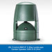Green JBL landscape garden speaker on a white background