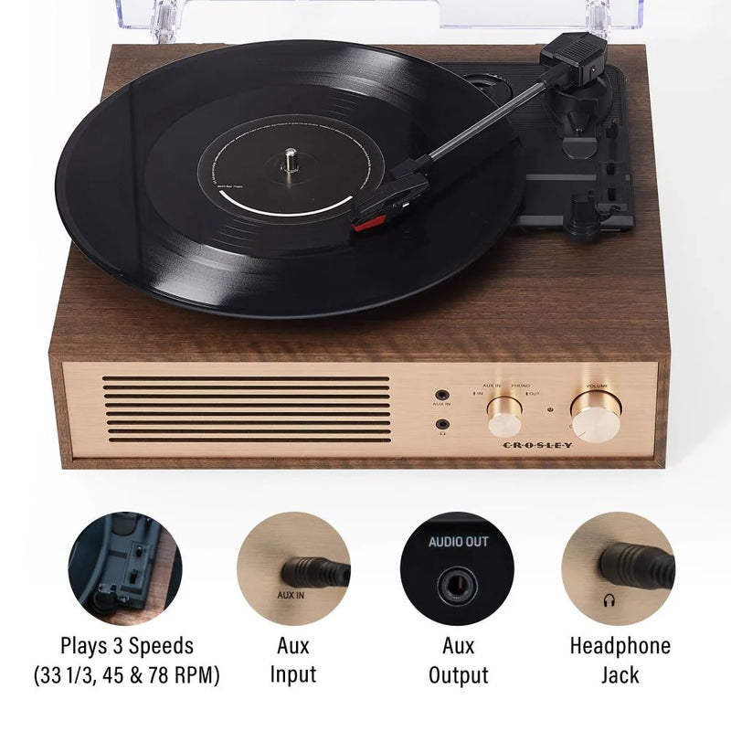 Crosley Miles Bluetooth Record Player with Built-In Speakers