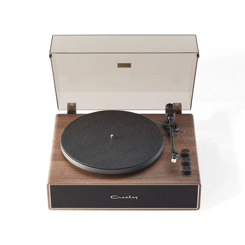 Crosley Stave Premium All-In-One Bluetooth Record Player, Built-In 60W Speakers